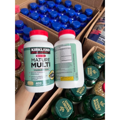 Viên uống vitamin cho người trên 50 tuổi Mature Multi Kirkland- Bổ sung vi khoáng chất tổng hợp