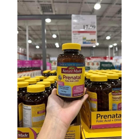 Combo Vitamin Bầu Mỹ Prenatal mẫu mới và Canxi Ostelin giảm loãng xương cho mẹ bầu