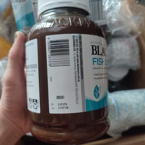 Viên dầu cá Blackmores Fish Oil 1000mg- 400 viên Úc, giúp khoẻ tim, da, mắt và thị lực