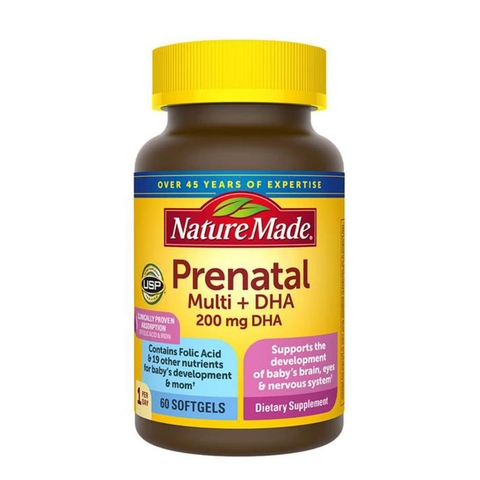 Vitamin bầu Prenatal Folic Acid và Dha mẫu mới- Vi khoáng chất cho mẹ bầu và sau sinh