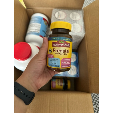 Vitamin bầu Prenatal Folic Acid và Dha mẫu mới- Vi khoáng chất cho mẹ bầu và sau sinh
