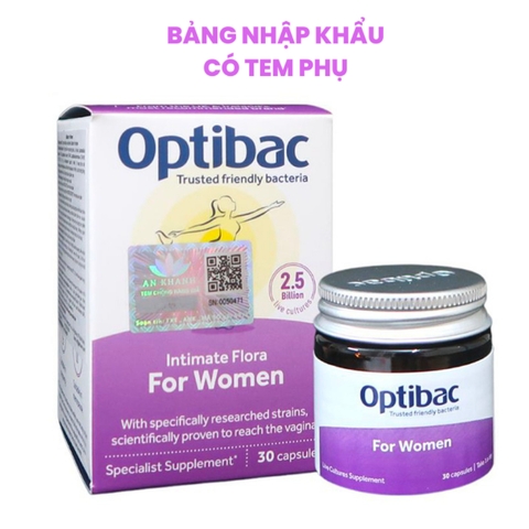 Men Vi Sinh Optibac tím Optibac Probiotics For Women 30 Viên/90 Viên/14 Viên