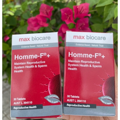 Viên uống tăng chất lượng tinh trùng Homme F MAXBIOCARE- Nhập khẩu đủ tem phụ
