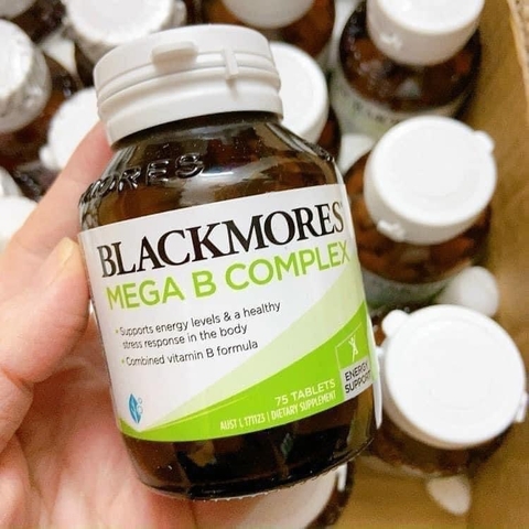 Viên uống bổ sung vitamin nhóm b Blackmores mega B complex 75 viên của Úc
