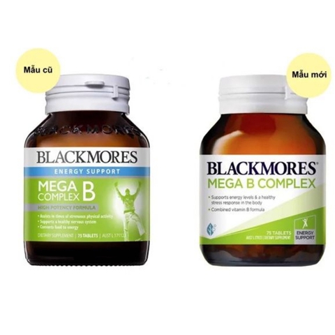 Viên uống bổ sung vitamin nhóm b Blackmores mega B complex 75 viên của Úc