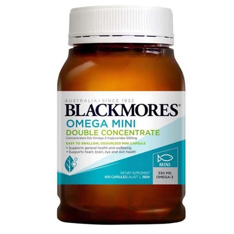 Dầu Cá mini cap Blackmores Fish Oil 1000mg- 400 viên nhỏ không mùi mẫu mới chính hãng Úc