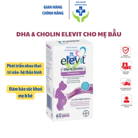 Viên uống Dha Elevit- Con phát triển thị lực, trí não ngay từ trong bụng mẹ