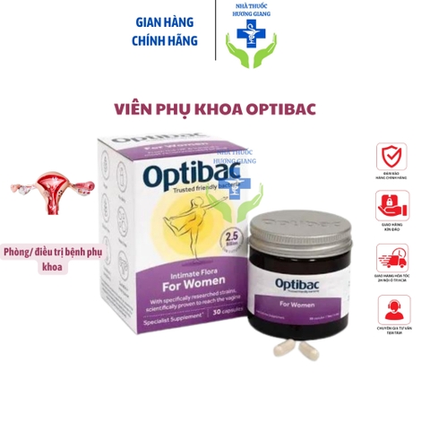 Men Vi Sinh Optibac tím Optibac Probiotics For Women 30 Viên/90 Viên/14 Viên