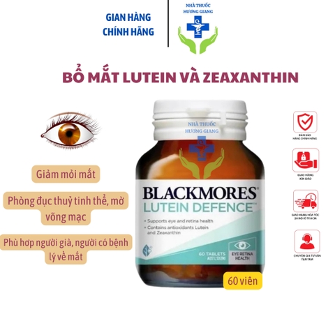 Viên Uống Bổ Mắt Blackmores Lutein 60 Viên, giúp bổ mắt, tăng cường thị lực, giảm mỏi mắt