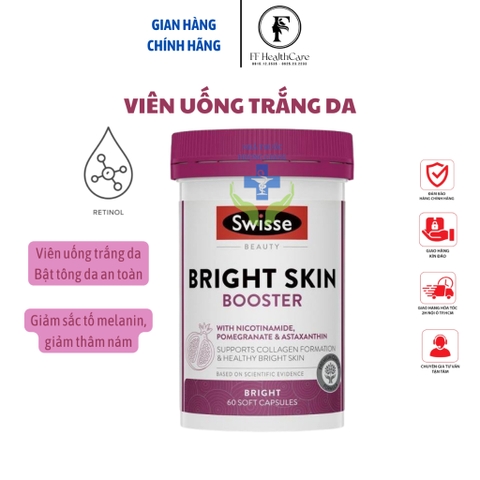 Viên Uống Trắng Da Bright Skin Swisse Booster 60 Viên