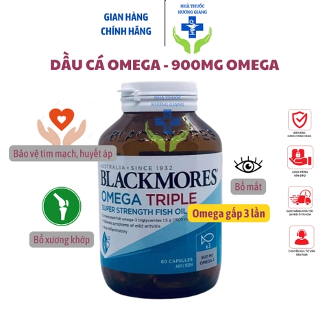 Dầu cá Blackmores Omega Triple- Hàm lượng omega cao gấp 3 lần