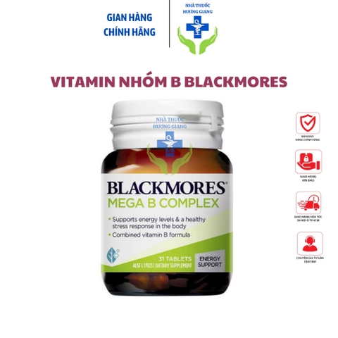 Viên uống bổ sung vitamin nhóm b Blackmores mega B complex 75 viên của Úc