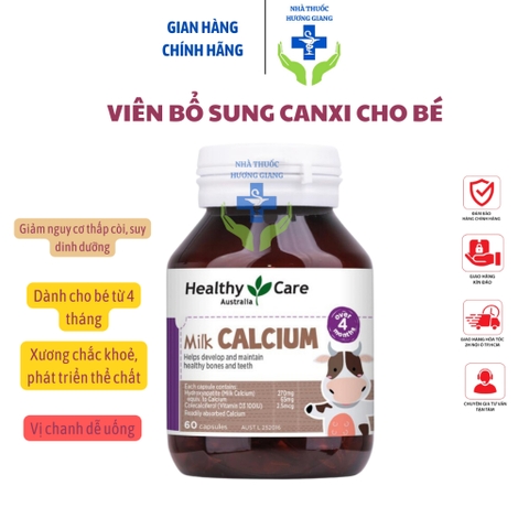 Viên uống Canxi Healthy Care Hương Chanh Cho Bé Từ 4 Tháng