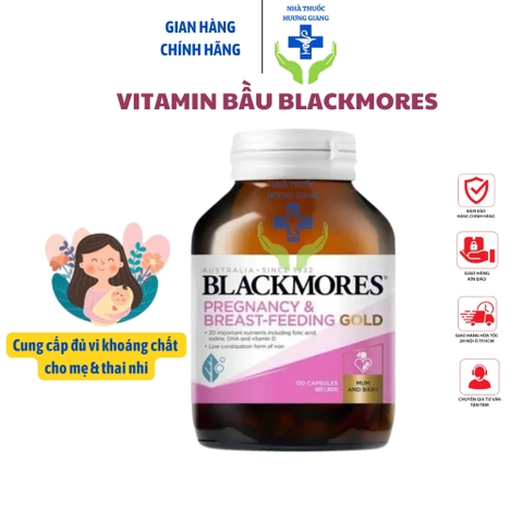 Vitamin Bầu Blackmores Pregnancy & breast feeding gold 120 Viên- Vitamin tổng hợp bầu và sau sinh