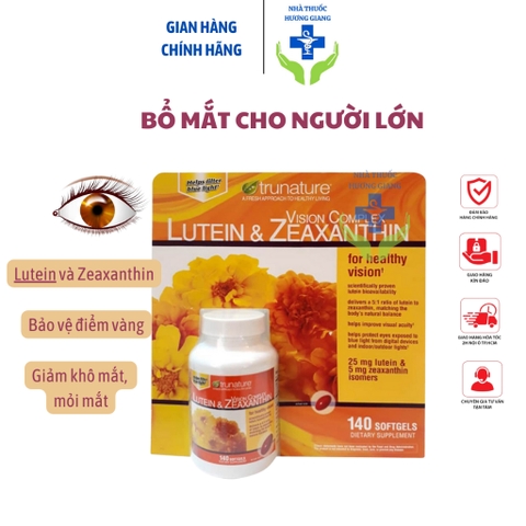 Viên uống bổ mắt mỹ Lutein và Zeaxanthin 140 viên