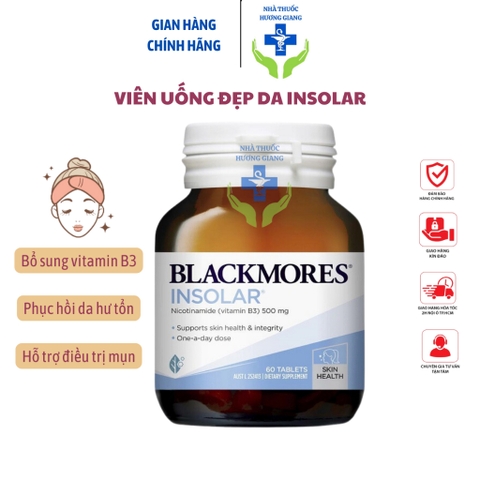 Viên uống đẹp da Insolar Blackmores 60 Viên Úc- Bổ sung vitamin B3