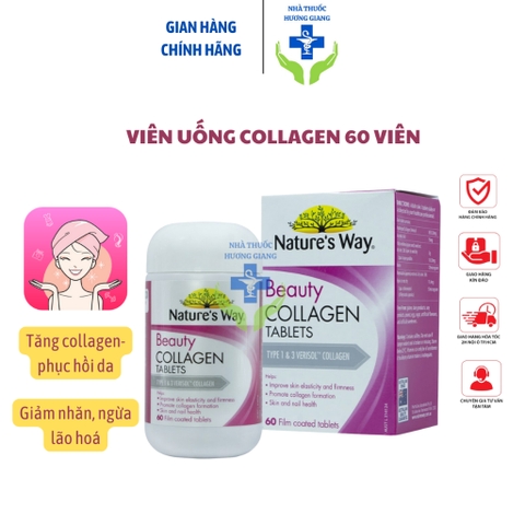 Viên uống Collagen Nature's way 60 viên- Viên uống đẹp da, trẻ hoá da, trắng da