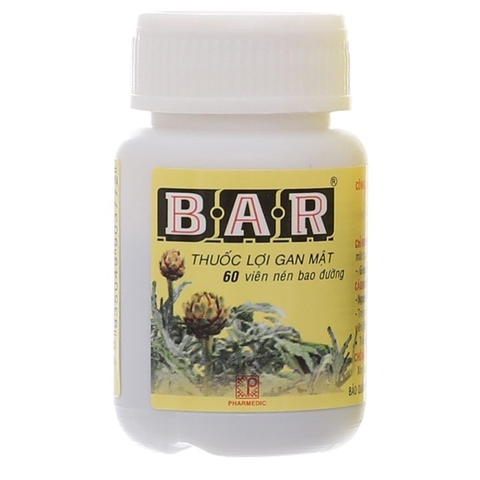 BAR ATISO- Viên uống mát gan. lợi mật, nhuận trường- Hộp 60 viên