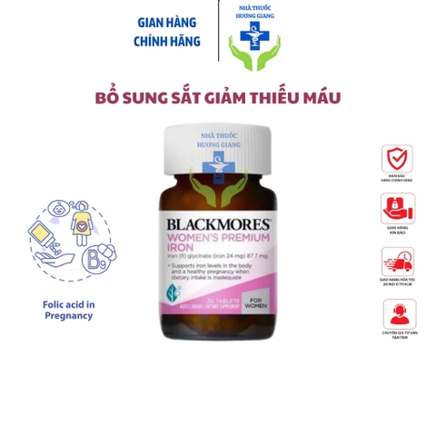 Viên Sắt Bầu Blackmores Women's Premium Iron 30 Viên Úc