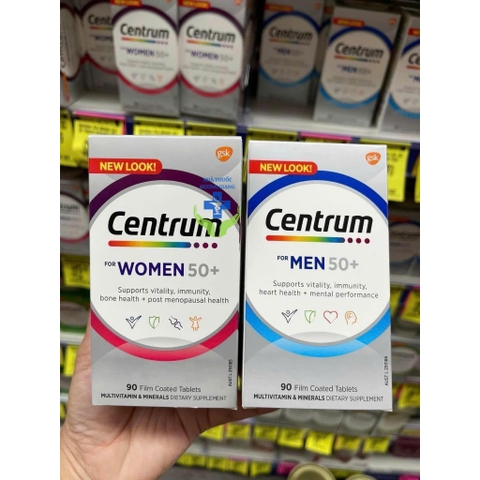 Centrum Men, Centrum Women trên dưới 50 tuổi- Bổ sung vitamin và khoáng chất