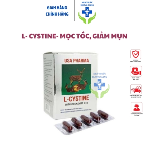 [Nhập khẩu] Viên uống L-CYSTINE giảm rụng tóc, đẹp da, hạn chế lão hoá USA Pharma
