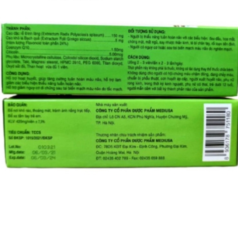 Combo 5 hộp Hoạt Huyết Dưỡng Não Usa Giúp Bổ não, cải thiện trí nhớ, tăng cường trí nhớ