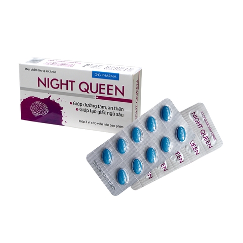 Viên uống Night Queen- dưỡng tâm, an thần, giảm lo âu, khó / mất ngủ nguồn gốc dược liệu
