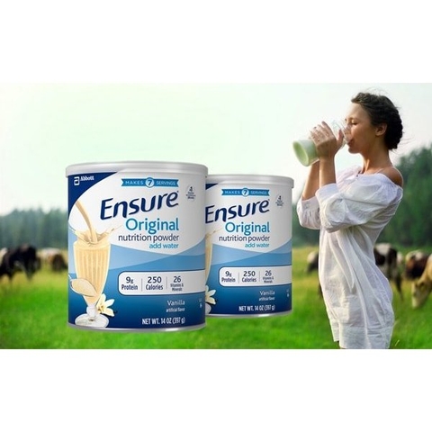 [date/2026] Sữa bột Ensure Original Vanilla 400g Mỹ chính hãng