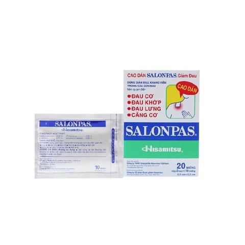 CAO DÁN SALONPAS 40M Hộp 200 miếng = 5 hộp×40miếng