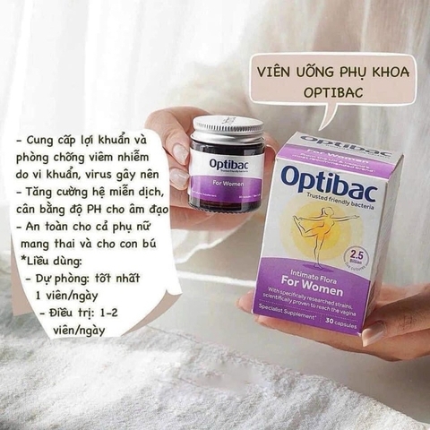 Men Vi Sinh Optibac tím Optibac Probiotics For Women 30 Viên/90 Viên/14 Viên