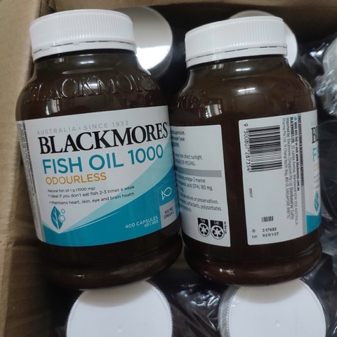 Dầu cá Blackmores fish oil 1000mg bổ sung omega - Viên to, có mùi/ ko mùi 400 Viên