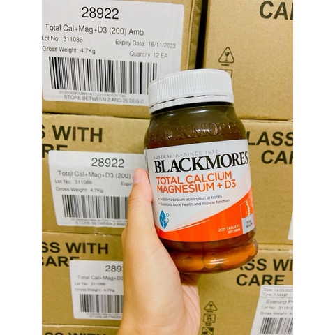 Viên uống Canxi Blackmore Úc - Blackmores Total Calcium Magnesium + D3 200 viên Date Mới
