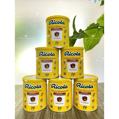 Kẹo ngậm ho Ricola 250gram- kẹo ho từ thảo mộc, giảm ho và đau rát họng