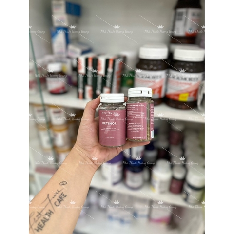 Viên Uống Retinol Myvitamins Chống Lão Hoá, Giảm Mụn, Trắng Da 90 Viên
