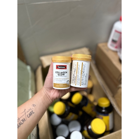 Collagen Glow Swisse Viên Uống Đẹp Da,Căng Bóng Da, Chống Lão Hoá Da 60 Viên/ 120 Viên