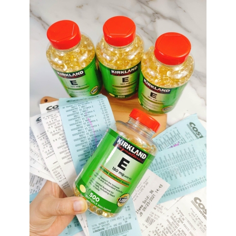 Vitamin E Mỹ 400IU 500 Viên- Vitamin E Kirkland chống lão hoá, sáng da, giảm mờ thâm nám