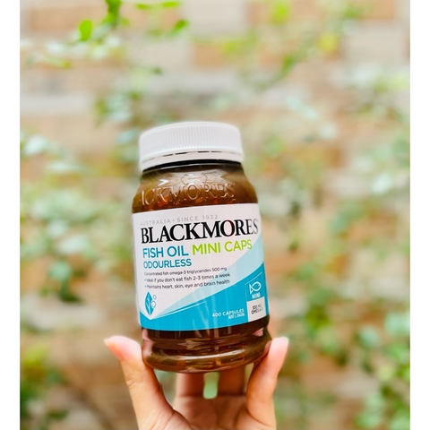 Dầu Cá mini cap Blackmores Fish Oil 1000mg- 400 viên nhỏ không mùi mẫu mới chính hãng Úc