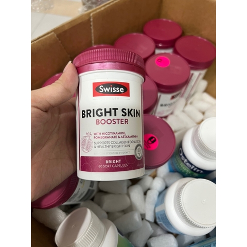 Combo trắng da Bright Skin Swisse và Viên uống Retinol Myvitamins 90 viên ngừa lão hoá, đẹp da