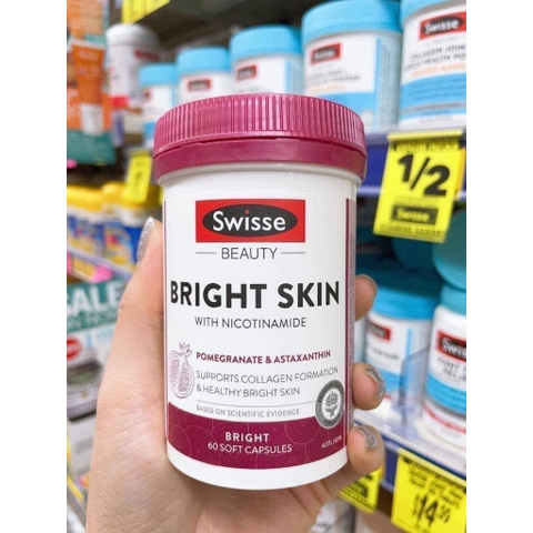Viên Uống Trắng Da Bright Skin Swisse Booster 60 Viên
