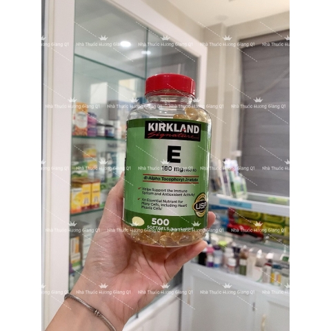 Vitamin E Mỹ 400IU 500 Viên- Vitamin E Kirkland chống lão hoá, sáng da, giảm mờ thâm nám