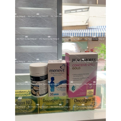 Combo Menevit + Hàu Úc Oyster Plus + Bổ Trứng Blackmores Conceive Well Gold-Tăng thụ thai 3 món