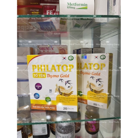 Siro ăn ngon Phylatop tổ yến Thymo Gold- Hộp 20 ống