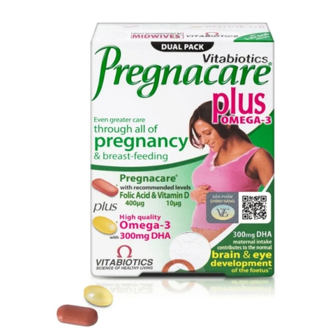 Viên bổ bầu Pregnacare Plus Omega 3 VITABIOTICS - Hộp 56 Viên Nhập Khẩu