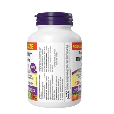 Viên Magnesium WEBBER NATURALS Bổ Sung Magiê, Cải Thiện Xương Và Răng- 120 viên nhập khẩu