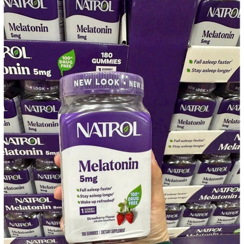 Melatonin 5mg - Viên kẹo dẻo hỗ trợ giấc ngủ ngon