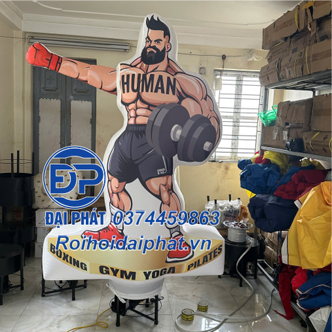 Rối Hơi,Mascot hơi vẫy tay quảng cáo phòng tập gym,yoga