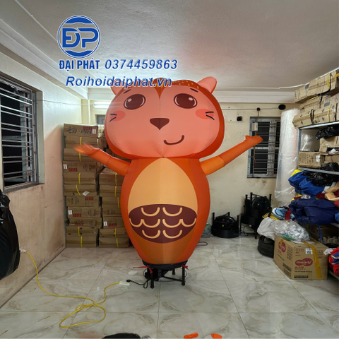 Rối Hơi Cú Mèo,Mascot Hơi Cú Mèo vẫy tay quảng cáo Khu Vui Chơi,Nhà Sách ,Trường Mầm Non