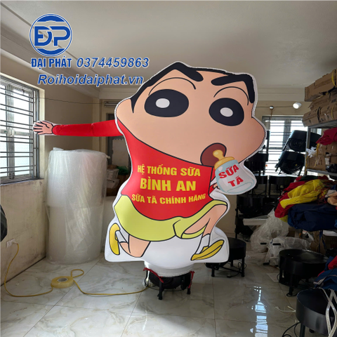 Rối Hơi Em Bé vẫy tay quảng cáo Của Hàng Bỉm Sữa