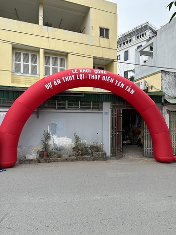 Cổng Hơi 10m Tròn Màu Đỏ