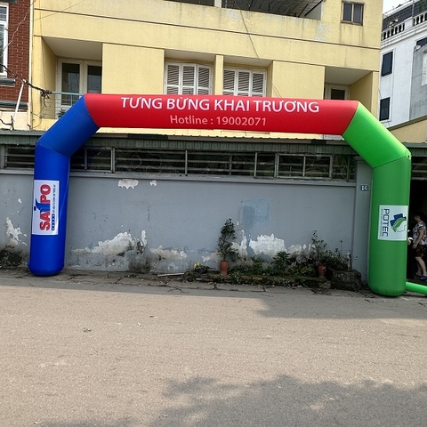 Cổng Hơi 8m Vuông In chữ